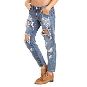 One Teaspoon Trashed Freebird Jeans